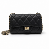Black Quilted Crossbody Bag