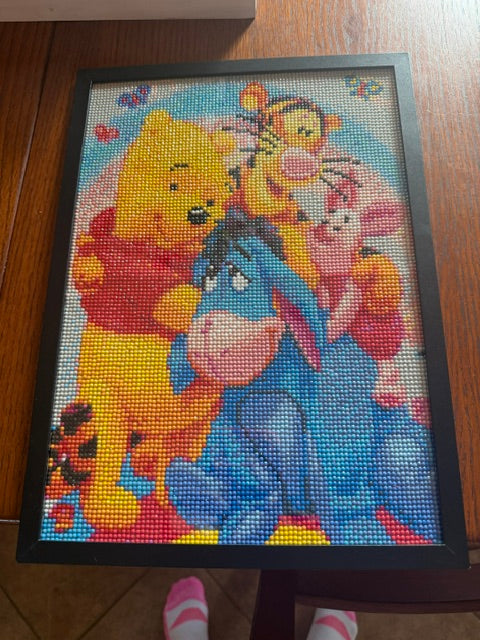 Winnie the Pooh & Friends Diamond Art — Completed & Framed