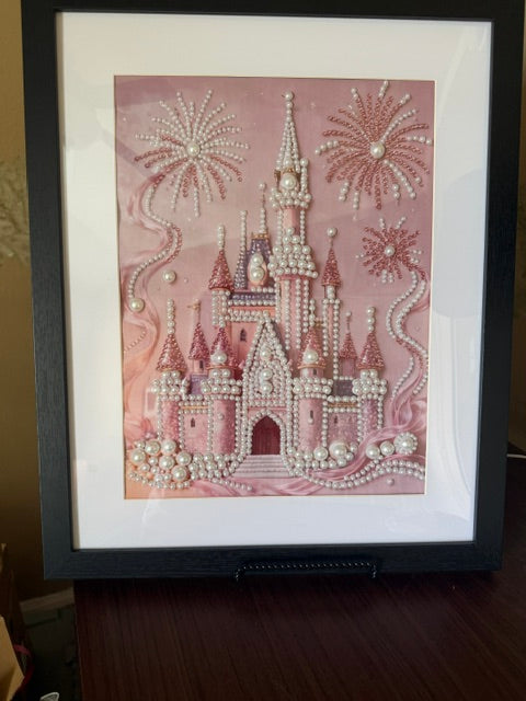 Enchanted Castle Pearl & Diamond Art — Completed